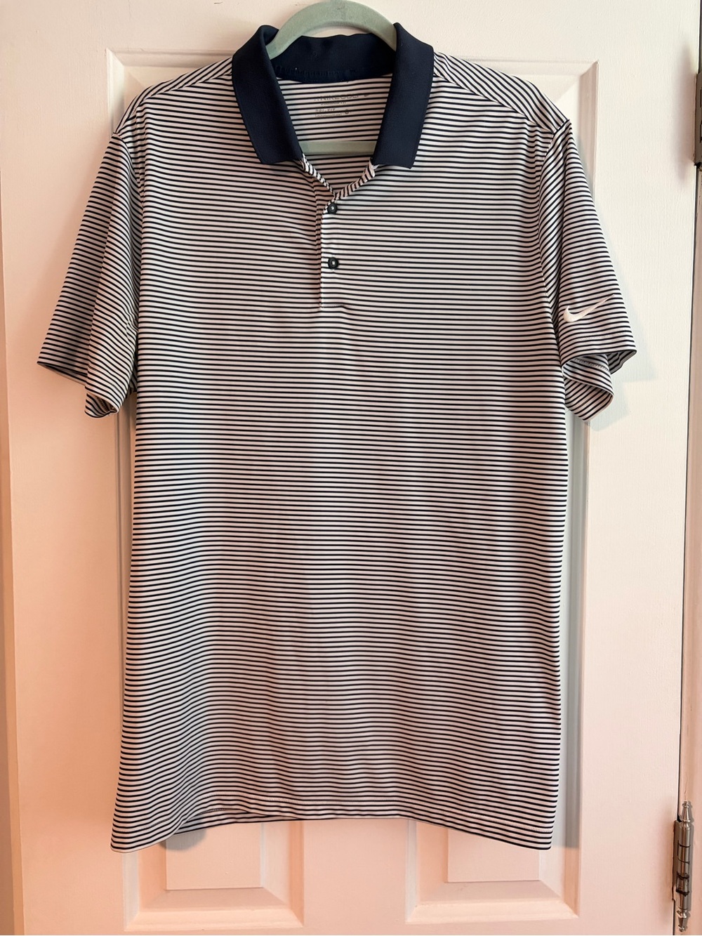 Men’s Nike Navy & White Striped Polo